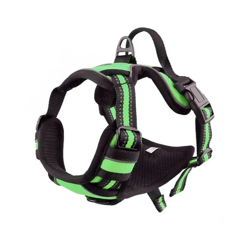 Adjustable Oxford cloth dog harness in multiple colours and sizes for walking and outdoor use