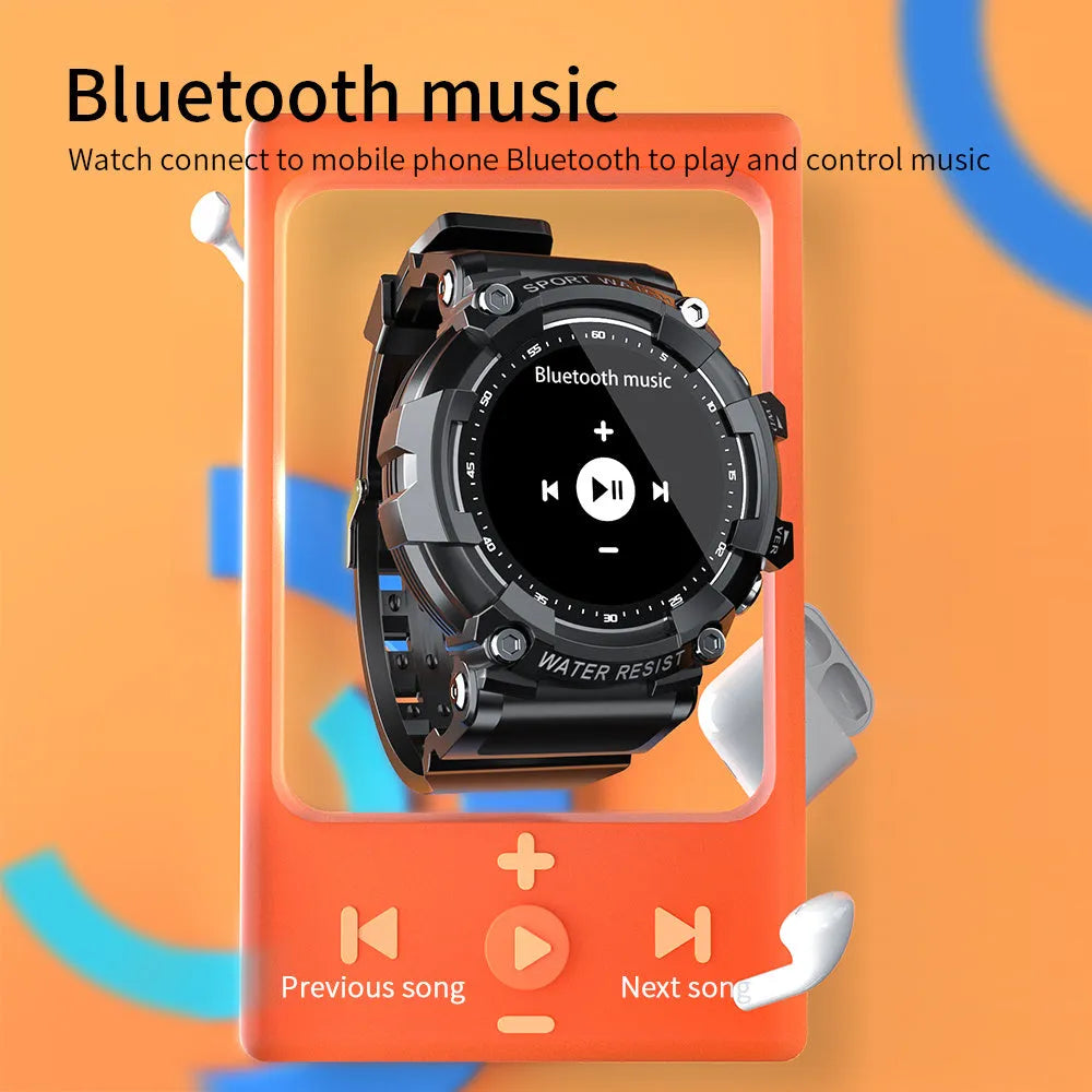 ATTACK 3 IP67 waterproof smart sports watch in black with round colour touchscreen on a TPU strap.