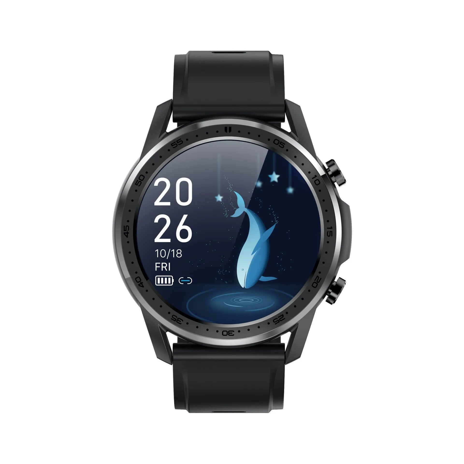 Youth2 black body temperature smart bracelet with zinc alloy case on a wrist.