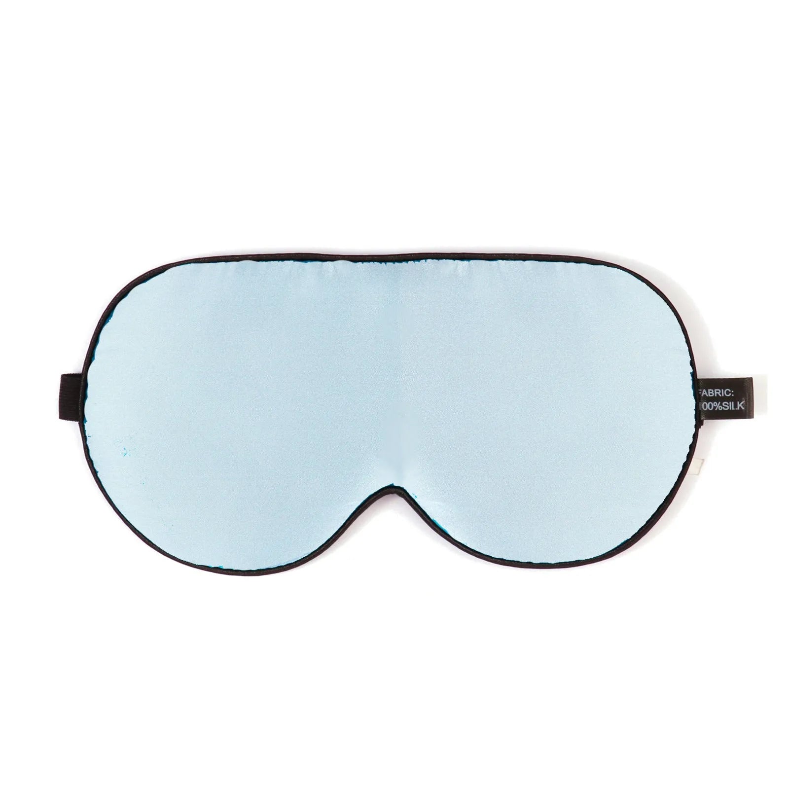 Double-sided mulberry silk sleep mask with embroidered print in various colours.