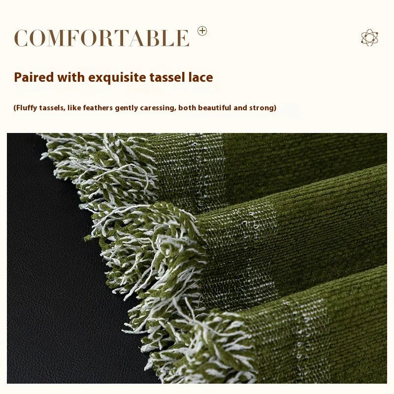 Soft chenille sofa cover with embroidered magnolia floral pattern in garland coffee colour, size 180x230cm