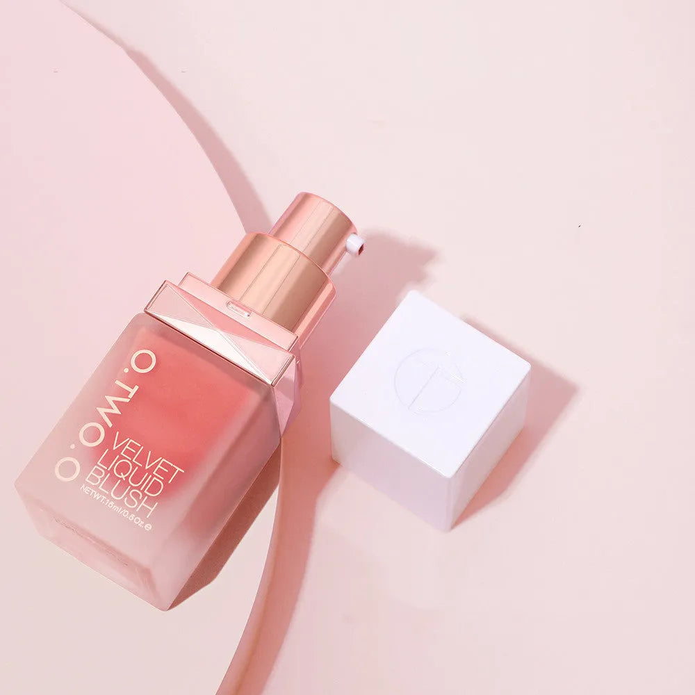Natural Dazzling Liquid Blush in 15ml bottle with matte finish and silky texture, four shades available