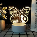 Heart-shaped acrylic table lamp with USB power and touch control, 160mm diameter with engraved love message