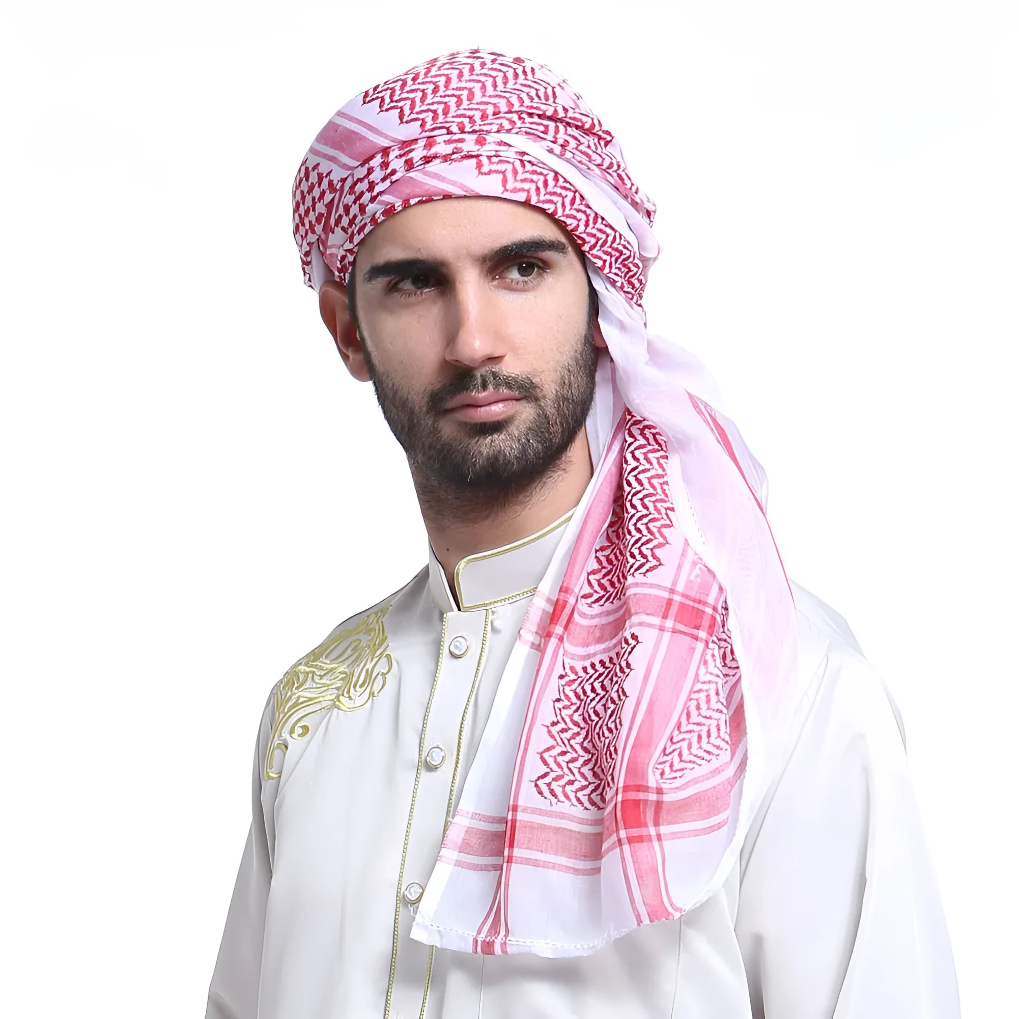 Muslim men's headscarf dome shape 140cm x 140cm windproof polyester scarf