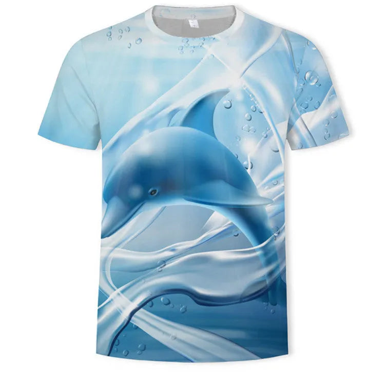 Mens black 3D digital print short sleeved T shirt, no-collar, polyester fibre, sporty style, size XXS to 4XL