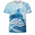 Mens black 3D digital print short sleeved T shirt, no-collar, polyester fibre, sporty style, size XXS to 4XL
