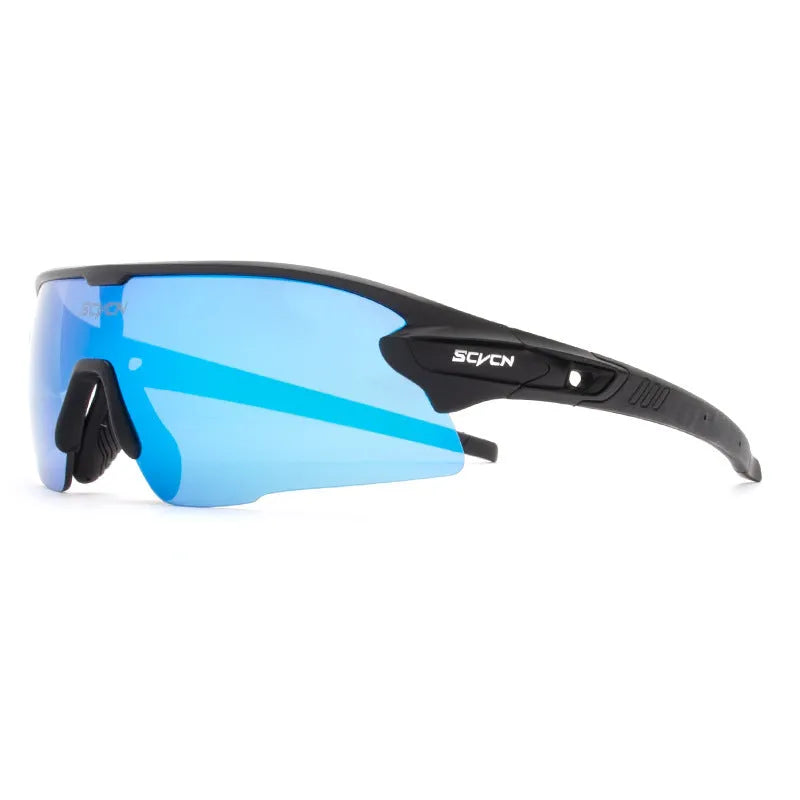 Cycling sports glasses with semi-rimless TR90 frame and UV protection lenses