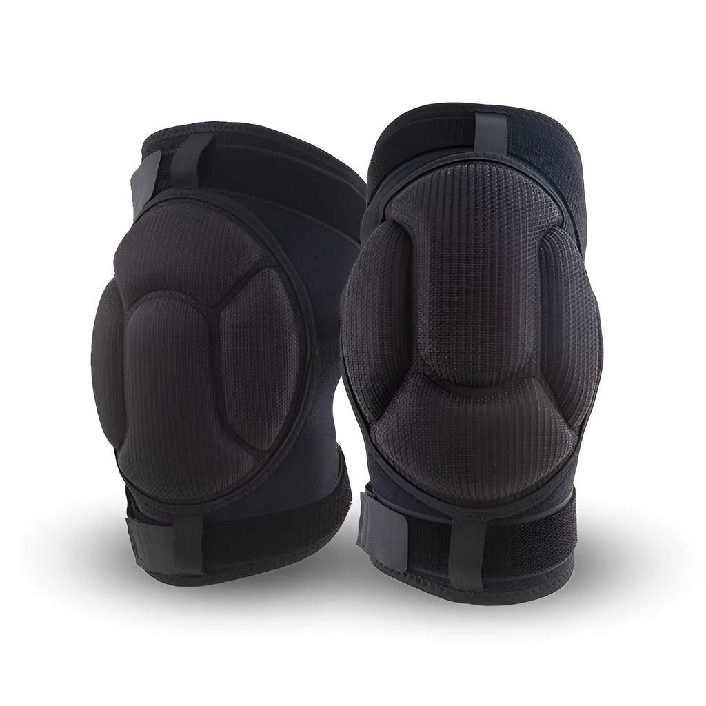 Black non-slip knee pad made of nylon and EVA for basketball running and fitness