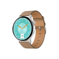 Smartwatch with silicone strap showing heart rate monitoring on 1.45-inch screen