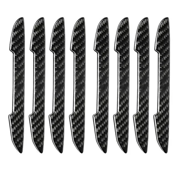 Black carbon fibre texture universal car door anti-collision protection strips