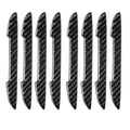 Black carbon fibre texture universal car door anti-collision protection strips