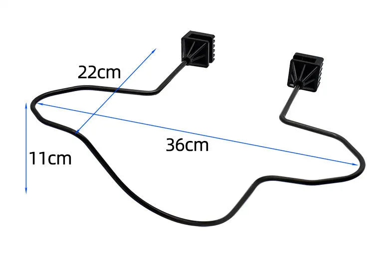 Black metal hat bracket for car visor or headrest cap display and storage