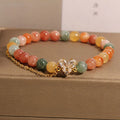 Fu Lu Shou crystal women's bracelet with V-shaped zircon charms in cartoon style