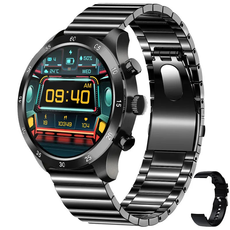 Smart watch for Apple iPhone with Bluetooth calling on a choice of steel or silicone strap.