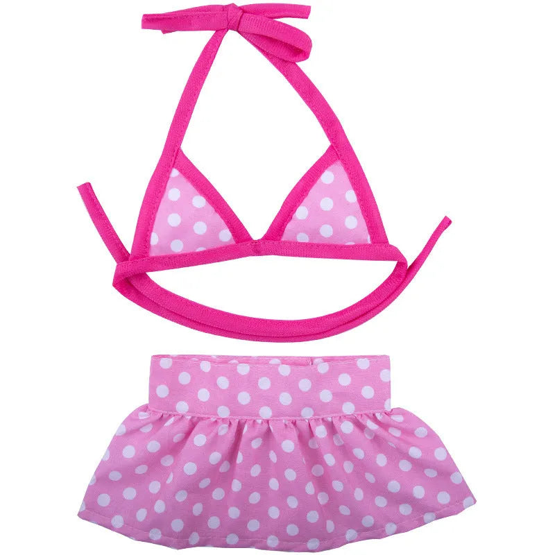 New summer dog clothing pet bikini suit in pink dots polyester fabric for small to large dogs