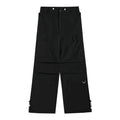 Loose men's cotton trousers in solid colour for street workwear, sizes S to XL, in black and brown