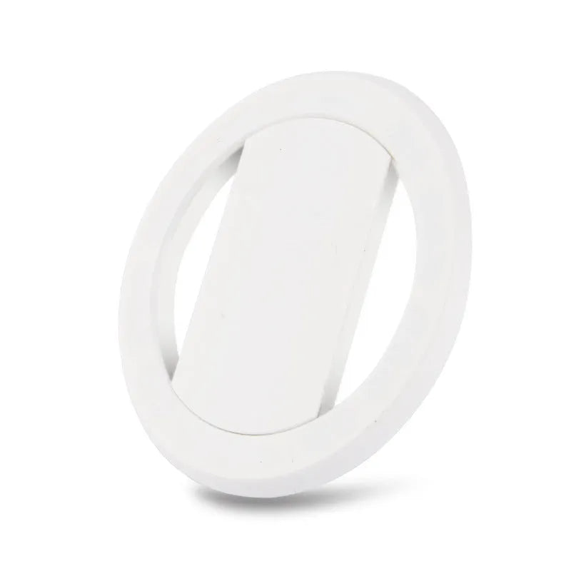 Ring Ultra-thin Magnetic Mobile Phone Holder in white for car desktop and handheld use