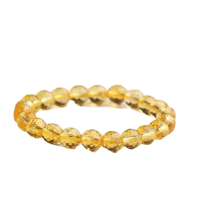 Handmade unisex bracelet with 128-faceted crystal beads and a decorative charm, available in multiple bead sizes.