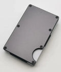 Aluminium grey carbon fibre wallet with seven credit card slots and RFID protection