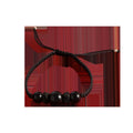 Woven red rope bracelet with strawberry quartz beads and alloy clasp in obsidian black and red styles