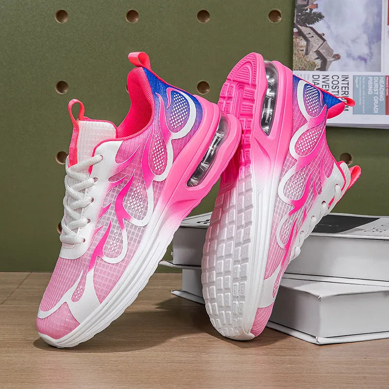 Women's mesh casual sneakers in three colours with PU sole construction