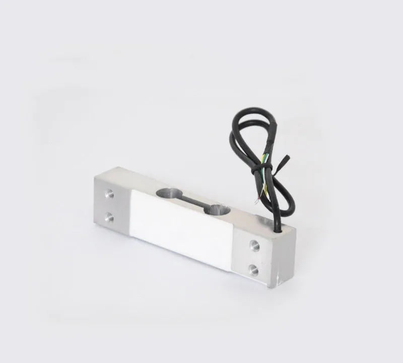 Electronic scale weighing sensor load cell with metal construction and connecting wires, available in 6kg to 60kg capacities
