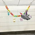 Parrot acrylic chain suspension bridge swing toy for birds, 225 model, transparent design