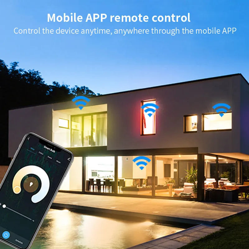 GU10 smart WiFi spotlight bulb with RGBCCT colours and adjustable temperature control