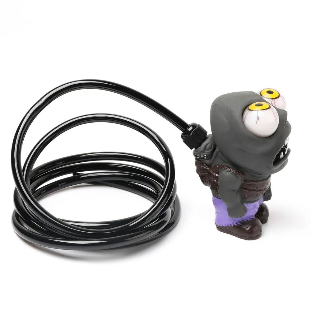 Car turbo blow-off valve modification kit with zombie doll ornament and adjustable pressure valve.