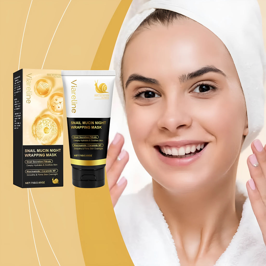 Snail mucus facial mask pack with 75g gel containing collagen and ceramide