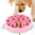 Colourful eco dog slow feeder bowl with maze pattern and non-slip base for large and small dogs