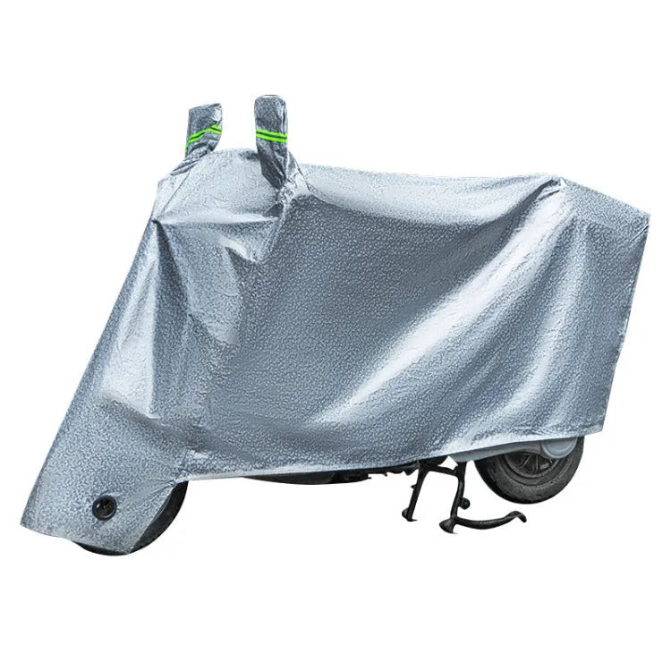 Silver universal rainproof electric car cover with binaural fit for cars with side mirrors