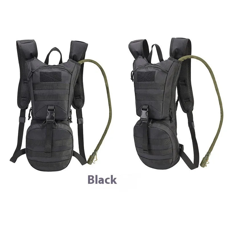 Large capacity waterproof cycling bag with physiological curve back plate in camouflage pattern