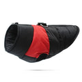 Waterproof padded dog vest jacket with zipper in multiple colours and sizes for winter wear