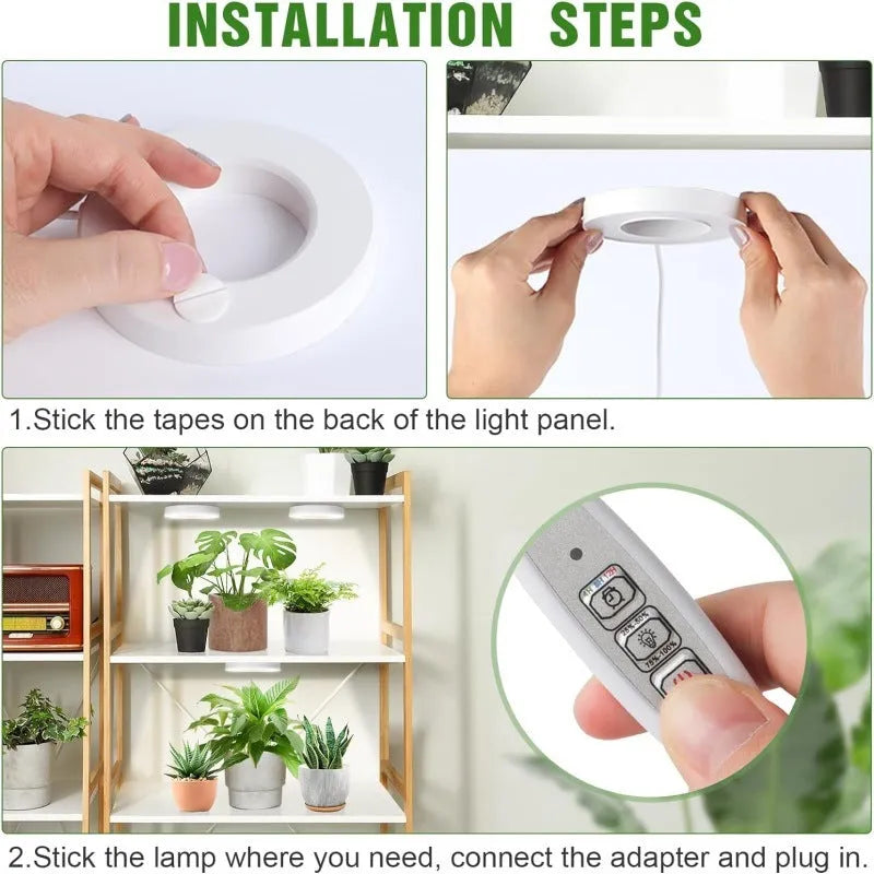 Black LED plant growth lamp with 48 full spectrum beads, aluminium alloy shell, 3.5 inch size, USB powered
