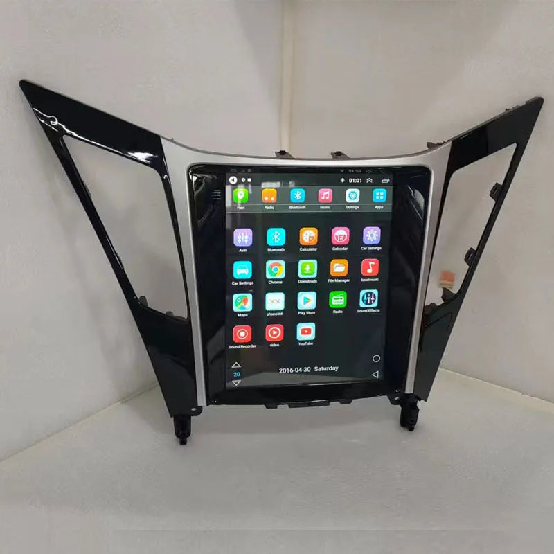 Vertical 9.7-inch Android car navigation touchscreen for 2008 Hyundai Sonata dashboard
