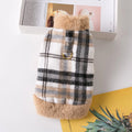 Thickened polyester pet dog coat in khaki with casual design for autumn winter