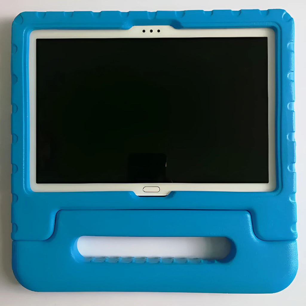 Huawei Enjoy 10.1-inch tablet in a slim EVA foam protective case, shown in rose red colour.