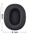 Two black soft PU leather replacement ear pad covers for Sony MDR-1R headphones.