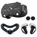 Black silicone glasses cleaning and headset protection accessory set with host cover, eye mask, and handle covers.