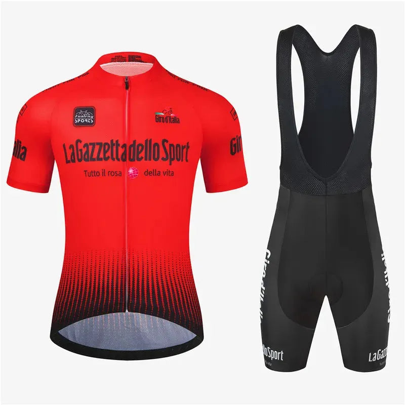 Short sleeve cycling jersey in breathable polyester fabric for summer road biking