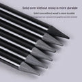 Set of nine wooden drawing pencils, six graphite and three carbonized, on a suction card.