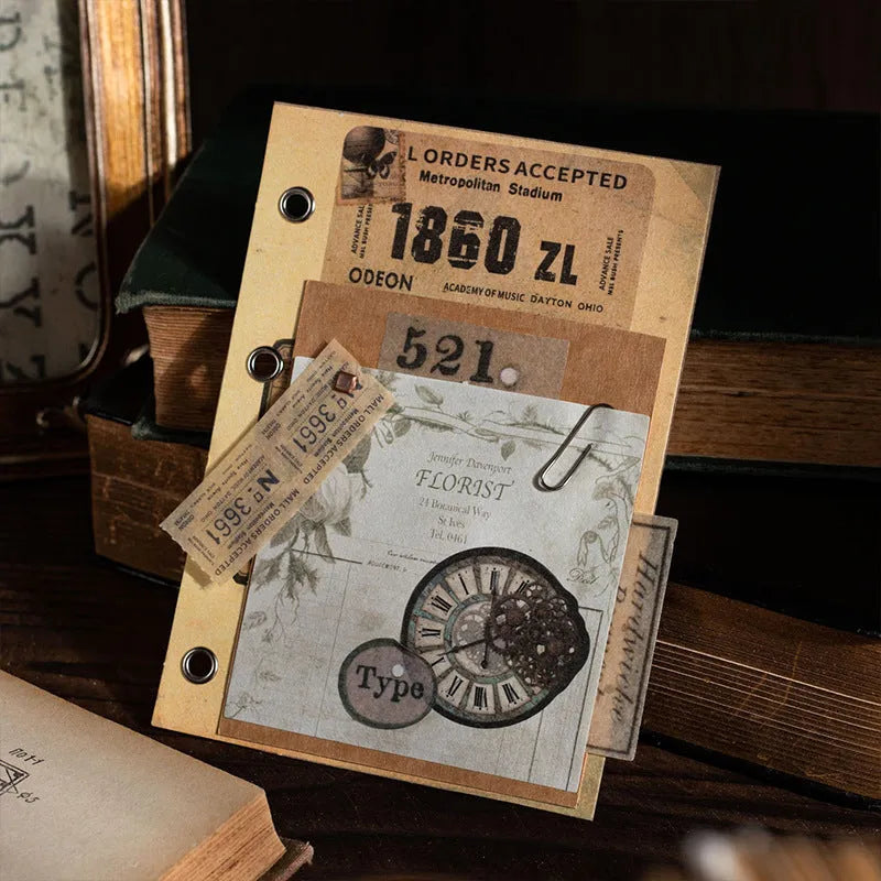 Retro paper-brick notebook with decorative card suit in one of six colour options.