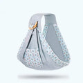 Adjustable baby wrap carrier sling shown in blue-green colour, suitable for newborns up to 36 months