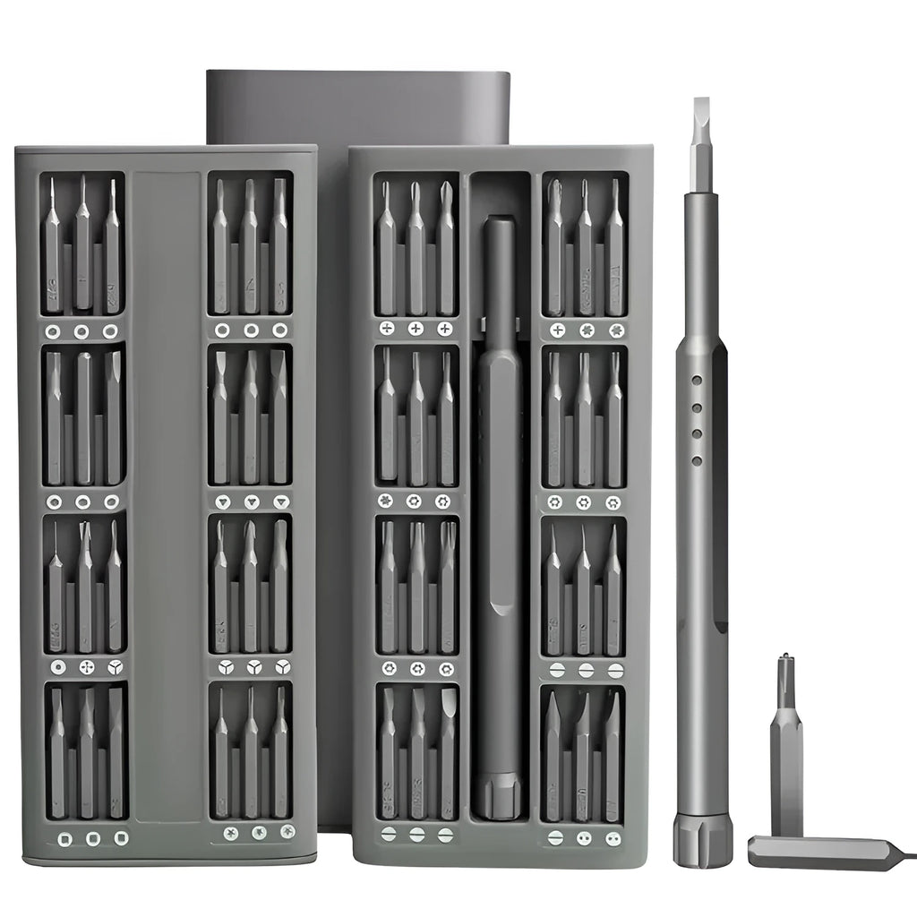 49-piece magnetic precision screwdriver set with nickel aluminium bronze construction for electronics repair