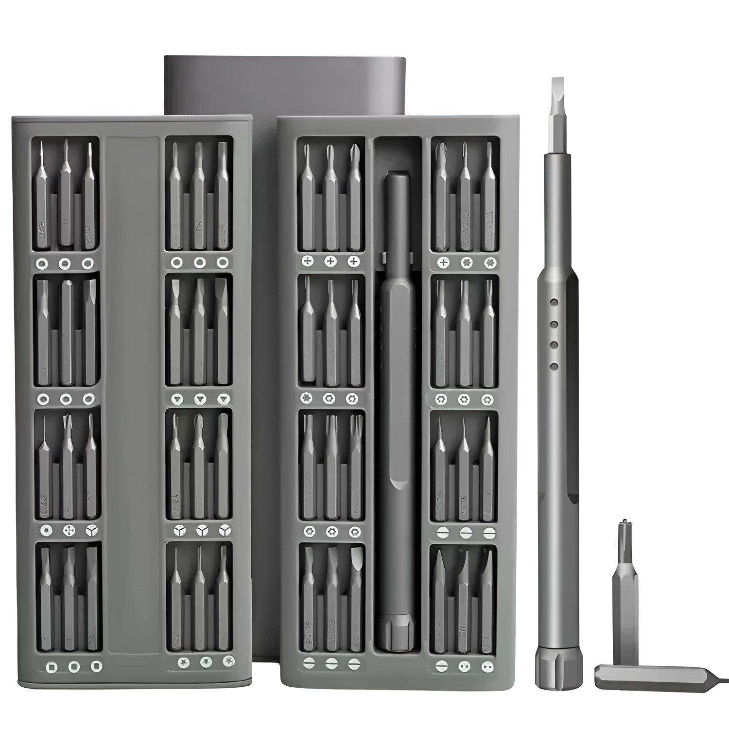 49-piece magnetic precision screwdriver set with nickel aluminium bronze construction for electronics repair