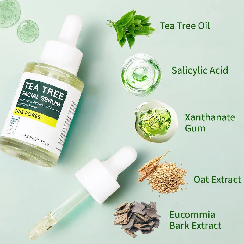 Tea Tree Facial Serum 30ml bottle nourishing moisturising facial liquid for all skin types