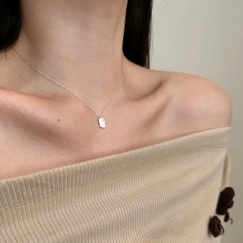 925 silver daily clavicle chain in silver colour for women