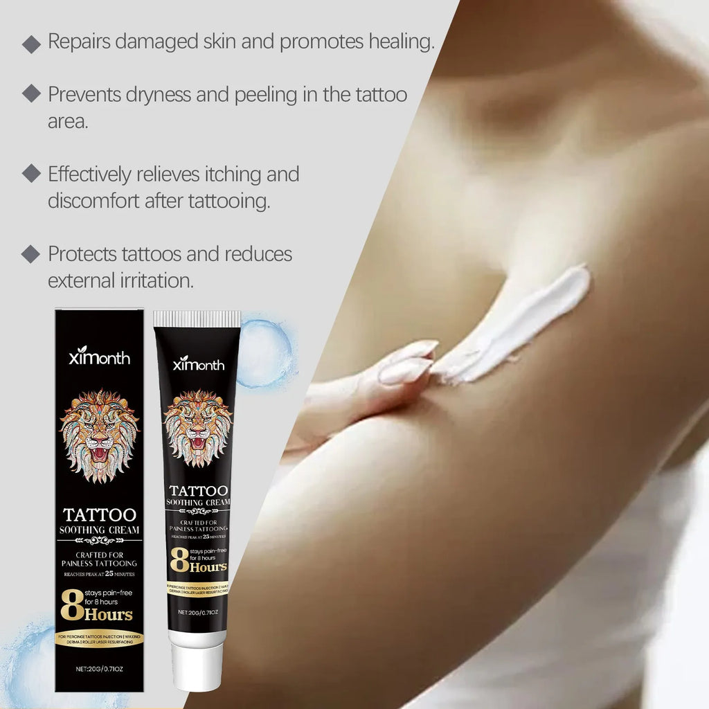 20g tattoo soothing neck cream tube with botanical ingredients for aftercare