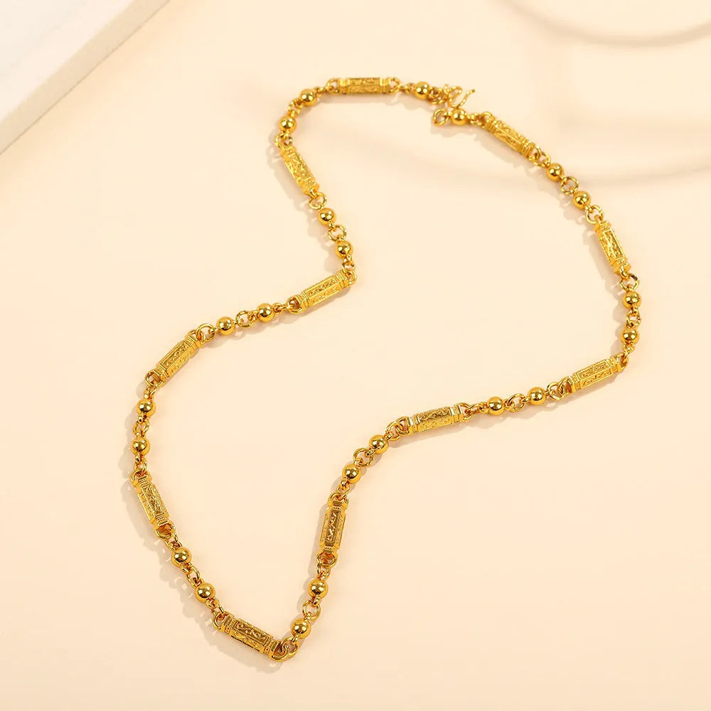 Alloy snake bones chain necklace in titanium steel finish with bones pattern, one of eight colour style options